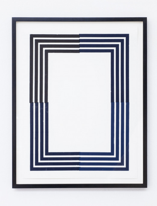 o. T. (Rahmen), <p>2014, woodprint on hand made paper, 54 x 42 cm, edition of 6</p>
