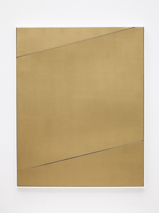 o. T. (Goldene Verschachtelung), <p>2011, lacquer, board, wood, 76 x 61 cm</p>
